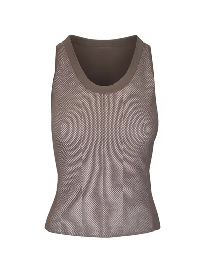 Akris Panelled Tank Top In Brown