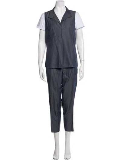 Pre-owned Akris Pant Set In Blue