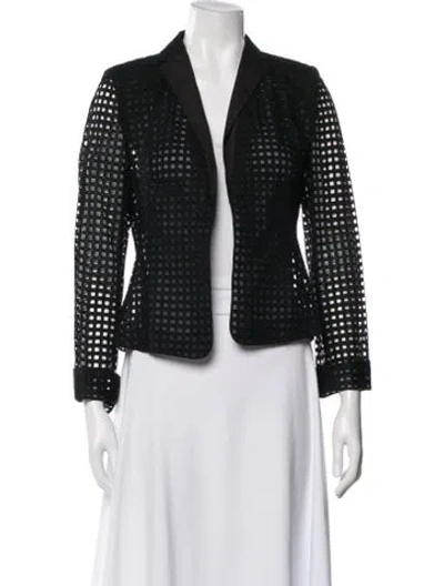 Pre-owned Akris Patterned Blazer In Black