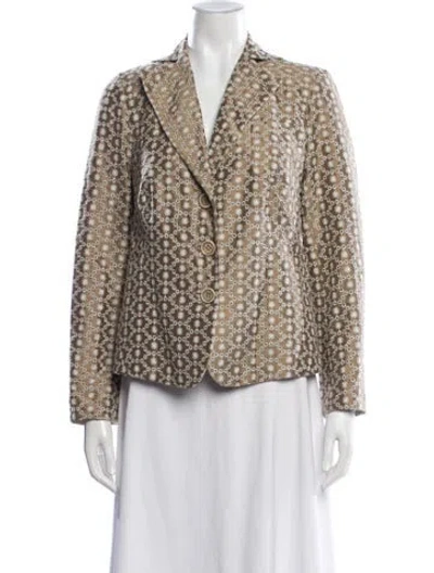 Pre-owned Akris Patterned Blazer In Brown