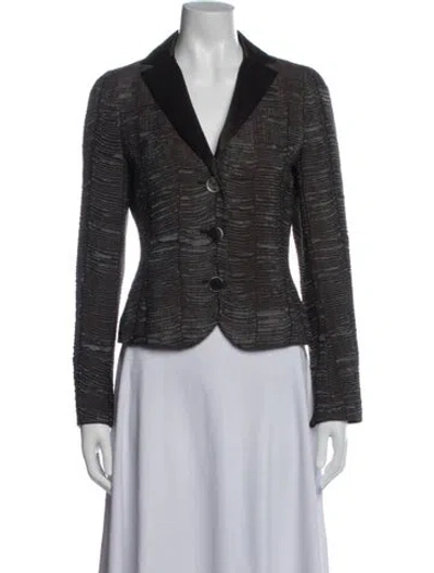 Pre-owned Akris Patterned Blazer In Gray
