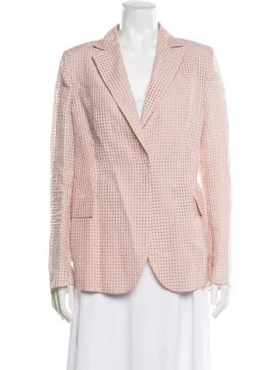 Pre-owned Akris Patterned Blazer In Pink