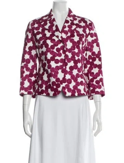 Pre-owned Akris Patterned Blazer In Purple
