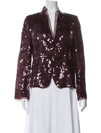 Pre-owned Akris Patterned Evening Jacket In Burgundy