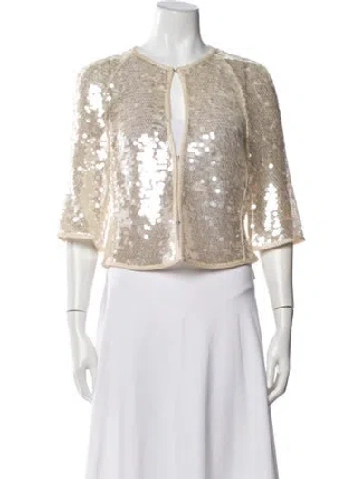 Pre-owned Akris Patterned Evening Jacket In Neutral