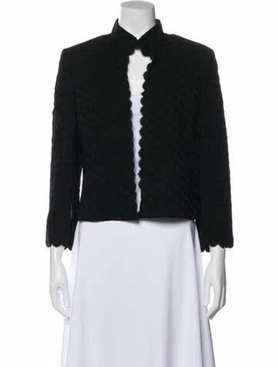 Pre-owned Akris Patterned Jacket In Black
