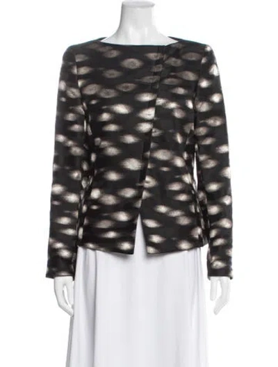 Pre-owned Akris Patterned Jacket In Black