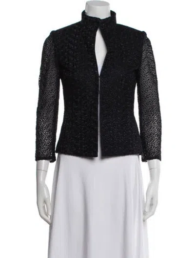Pre-owned Akris Patterned Jacket In Black