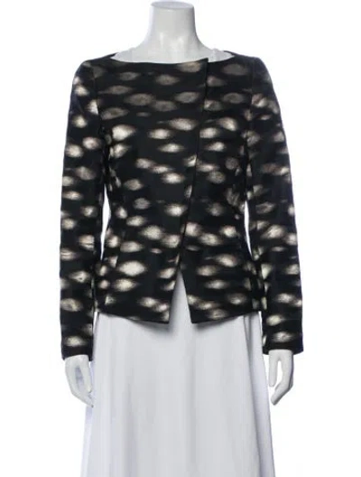 Pre-owned Akris Patterned Jacket In Black