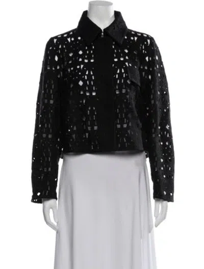 Pre-owned Akris Patterned Jacket In Black