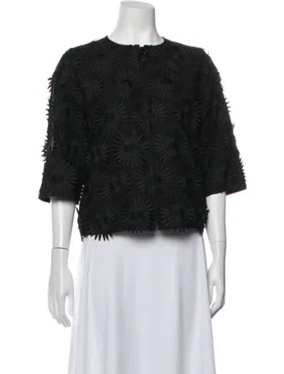Pre-owned Akris Patterned Jacket In Black