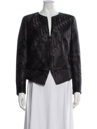 Pre-owned Akris Patterned Jacket In Black