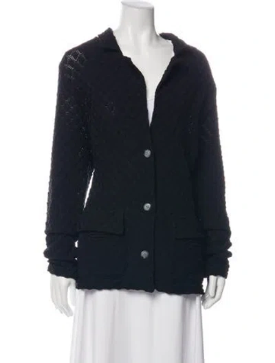 Pre-owned Akris Patterned Jacket In Blue