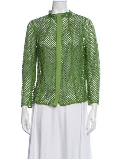 Pre-owned Akris Patterned Jacket In Green