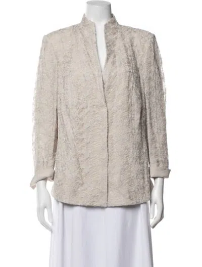 Pre-owned Akris Patterned Jacket In Grey
