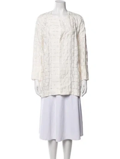 Pre-owned Akris Patterned Jacket In Neutrals
