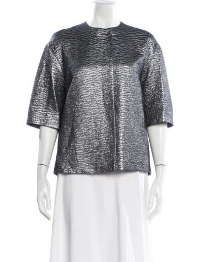 Pre-owned Akris Patterned Jacket In White