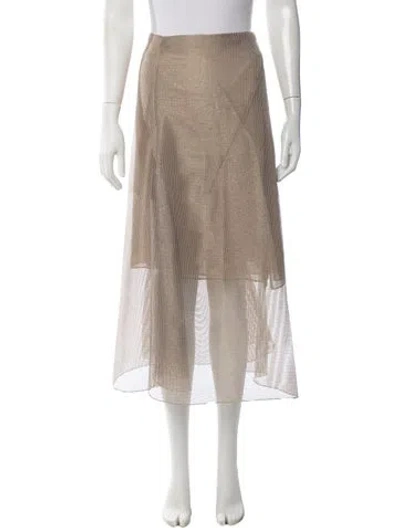Pre-owned Akris Patterned Long Skirt In Neutrals