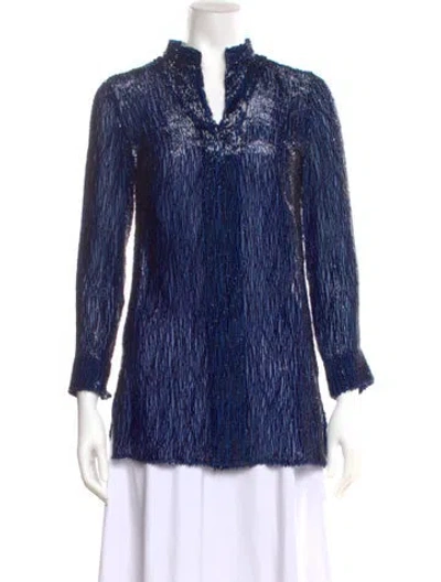 Pre-owned Akris Patterned Long Sleeve Tunic