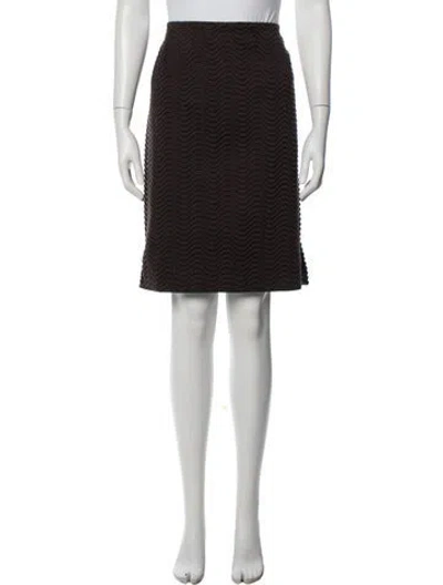 Pre-owned Akris Patterned Midi Length Skirt In Black