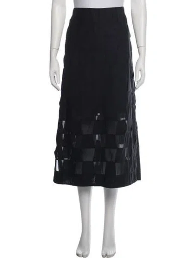 Pre-owned Akris Patterned Midi Length Skirt In Black