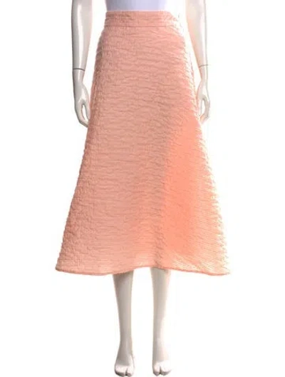 Pre-owned Akris Patterned Midi Length Skirt In Pink