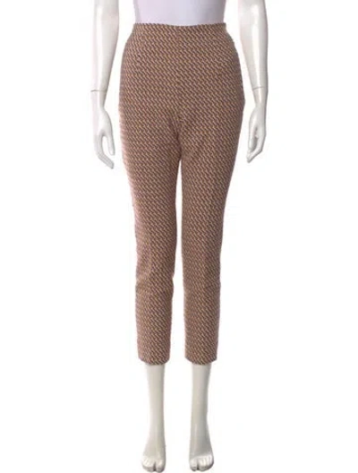 Pre-owned Akris Patterned Straight Leg Pants In Neutrals