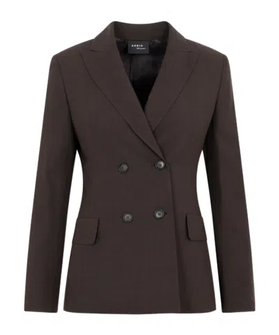 Akris Peak-lapels Double-breasted Blazer In Black