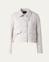 Akris Peer Twisted Linen Double-face Jacket In Greige