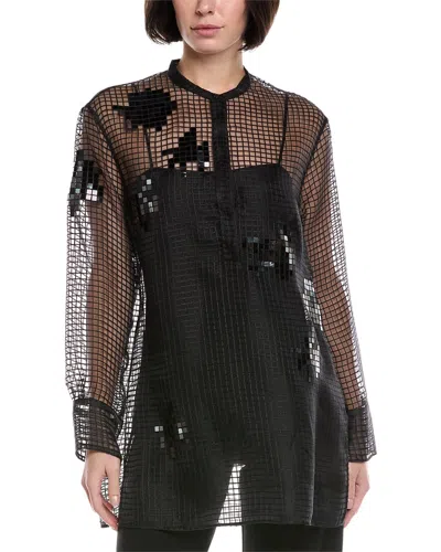 Akris Pixel Grid Top In Black