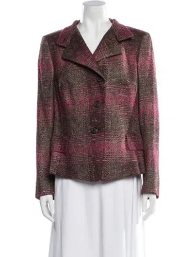Pre-owned Akris Plaid Print Blazer In Multi