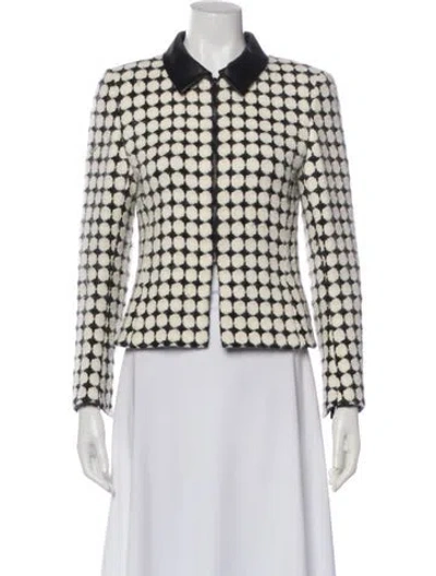Pre-owned Akris Plaid Print Blazer In Neutral