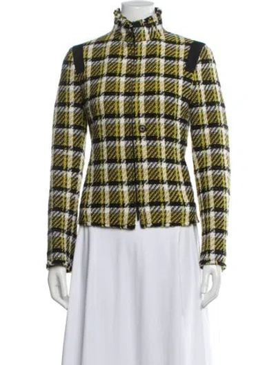 Pre-owned Akris Plaid Print Evening Jacket In Multi