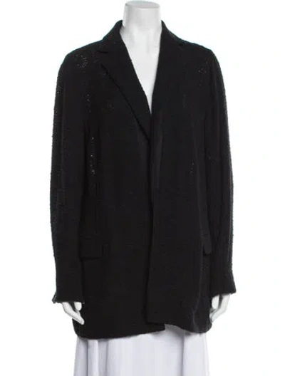 Pre-owned Akris Plaid Print Jacket In Black