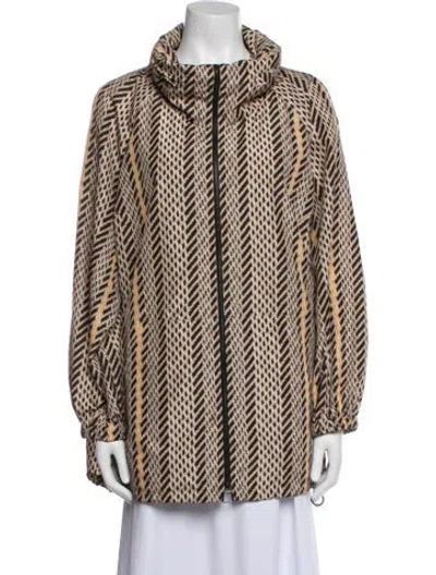 Pre-owned Akris Plaid Print Jacket In Black