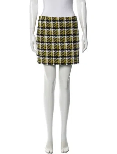 Pre-owned Akris Plaid Print Mini Skirt In Multi