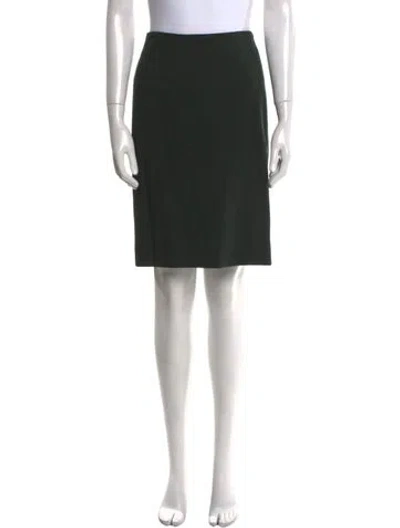 Pre-owned Akris Pleated Accents Knee-length Skirt In Black