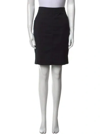 Pre-owned Akris Pleated Accents Knee-length Skirt In Black