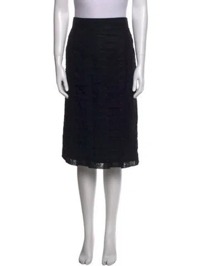 Pre-owned Akris Pleated Accents Knee-length Skirt In Black
