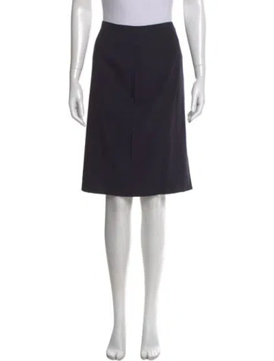 Pre-owned Akris Pleated Accents Knee-length Skirt In Black