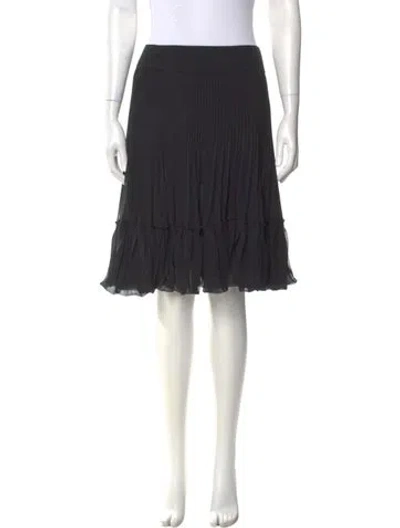 Pre-owned Akris Pleated Accents Knee-length Skirt In Black