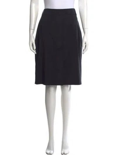 Pre-owned Akris Pleated Accents Knee-length Skirt In Black
