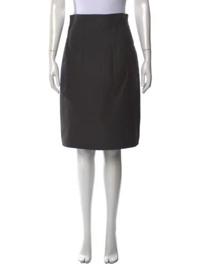 Pre-owned Akris Pleated Accents Knee-length Skirt In Black