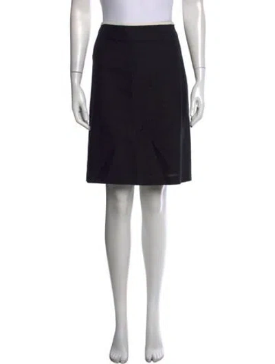 Pre-owned Akris Pleated Accents Knee-length Skirt In Black