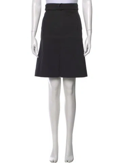 Pre-owned Akris Pleated Accents Knee-length Skirt In Brown