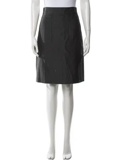 Pre-owned Akris Pleated Accents Knee-length Skirt In Grey