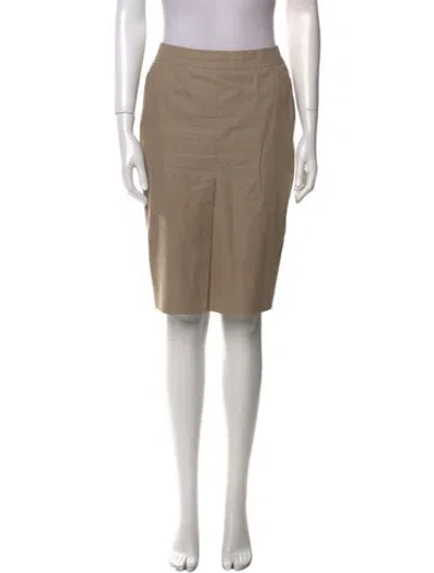 Pre-owned Akris Pleated Accents Knee-length Skirt In Neutral