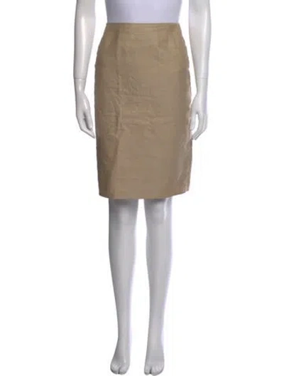 Pre-owned Akris Pleated Accents Knee-length Skirt In Neutral