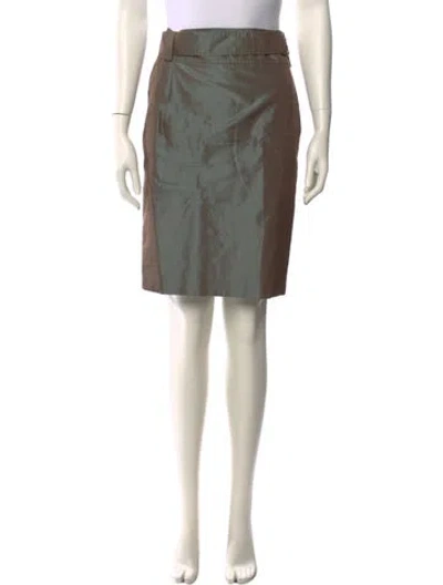 Pre-owned Akris Pleated Accents Knee-length Skirt In Neutral