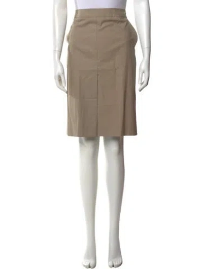 Pre-owned Akris Pleated Accents Knee-length Skirt In Neutral
